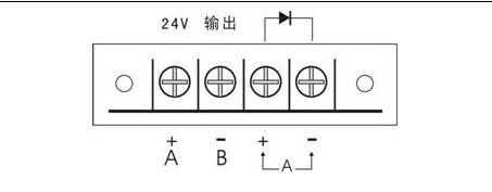 卸下變送器接線端的旋蓋，可以看到如圖所示的接線端子。